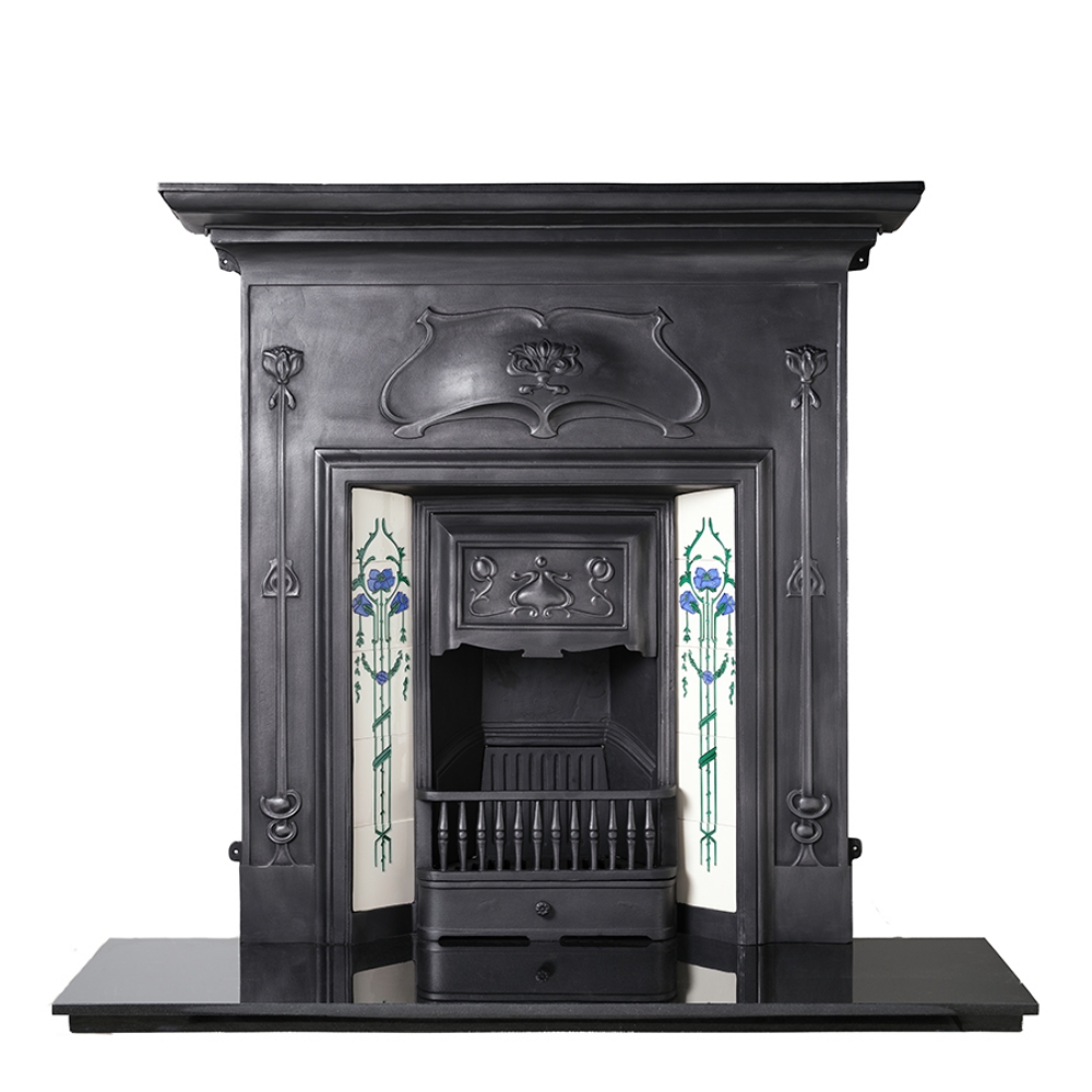 Verona Cast Iron Combination Fireplace - Black