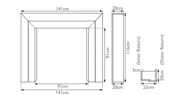 Vermont Fire Surround Measurements