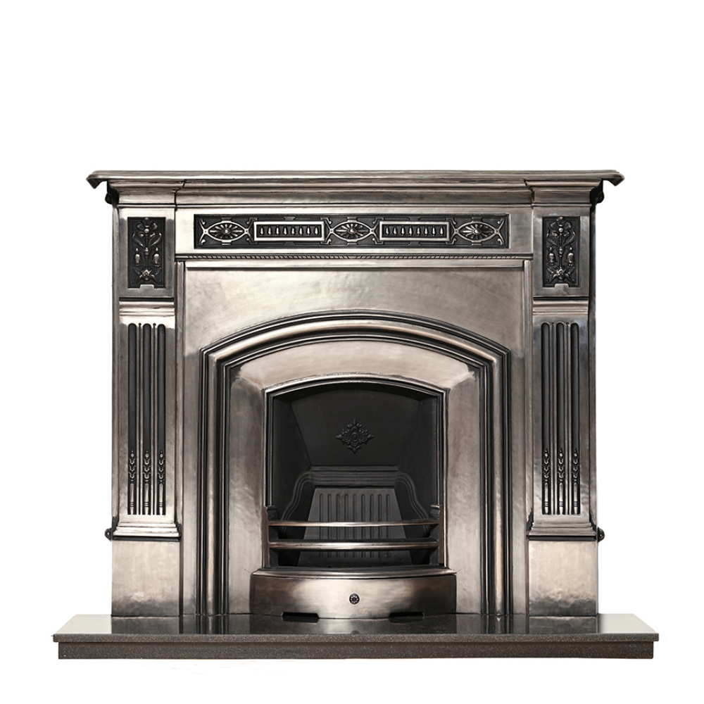 London Plate Cast Iron Fireplace Full Polish Inserts