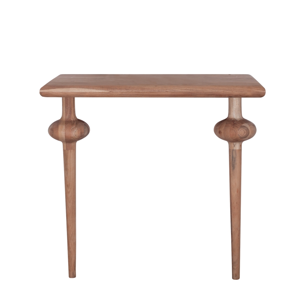 Bull Nose Acacia Vanity Top With Globe Legs