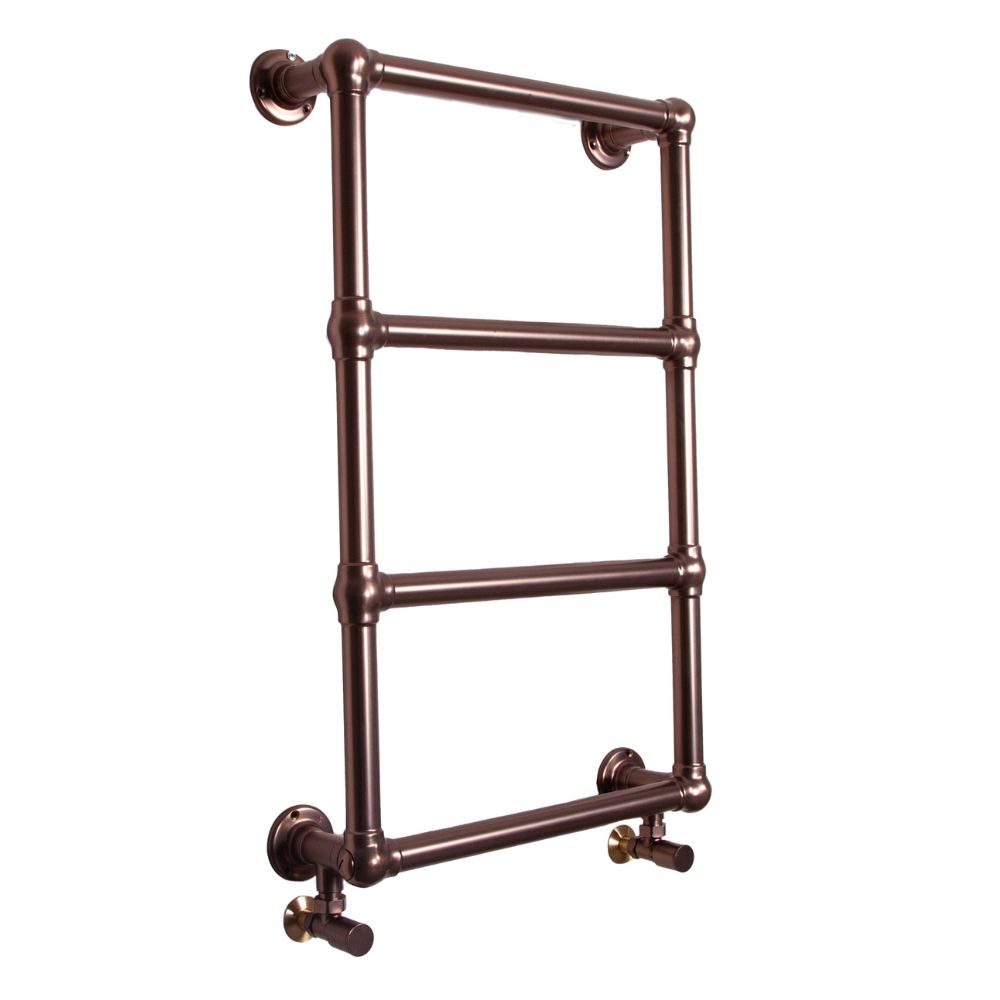 Bassingham Steel Wall Mounted Towel Rail Brushed Bronze 770mm x 500mm