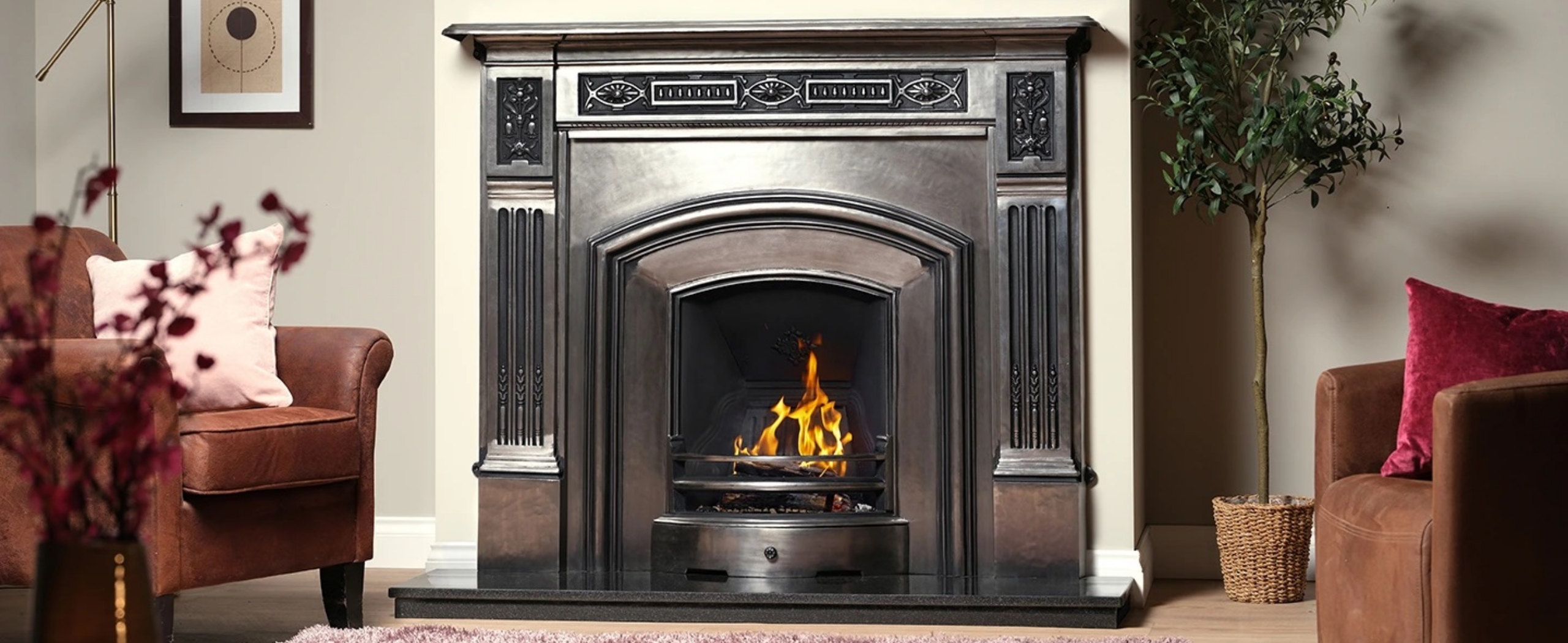 London Plate Polished Fireplace Insert