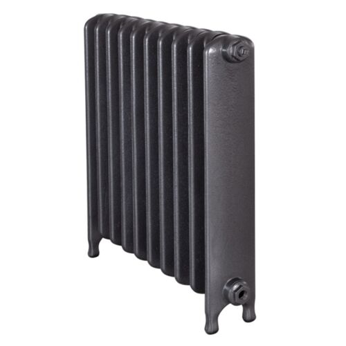 Eton 770mm high cast iron radiator in foundry grey, 10-sections wit 22mm bush